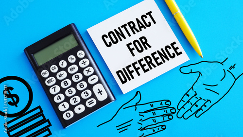 Contract For Difference CFD is shown using the text photo