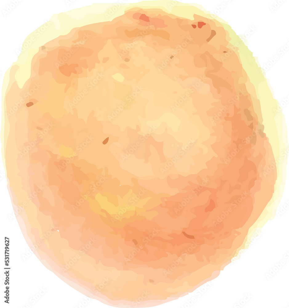 Vertical image of abstract, watery pale orange and yellow round painted background Vertical image of abstract, watery pale orange and yellow round painted background