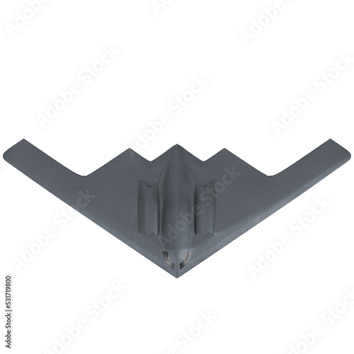 3D rendering illustration of a strategic stealth bomber photo