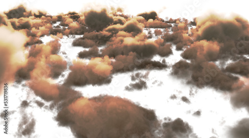 Image of orange and grey sunset clouds © vectorfusionart