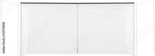 Image of white football goal and net