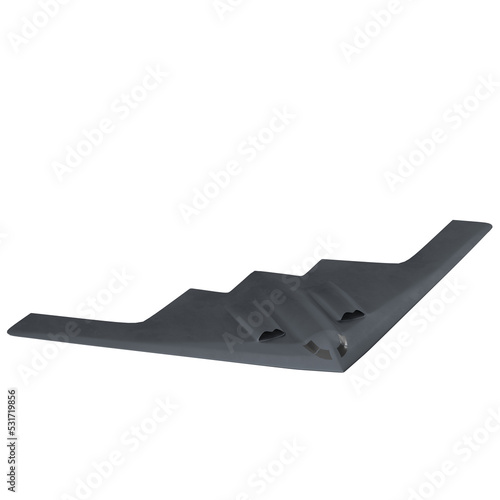 Valokuva 3D rendering illustration of a strategic stealth bomber