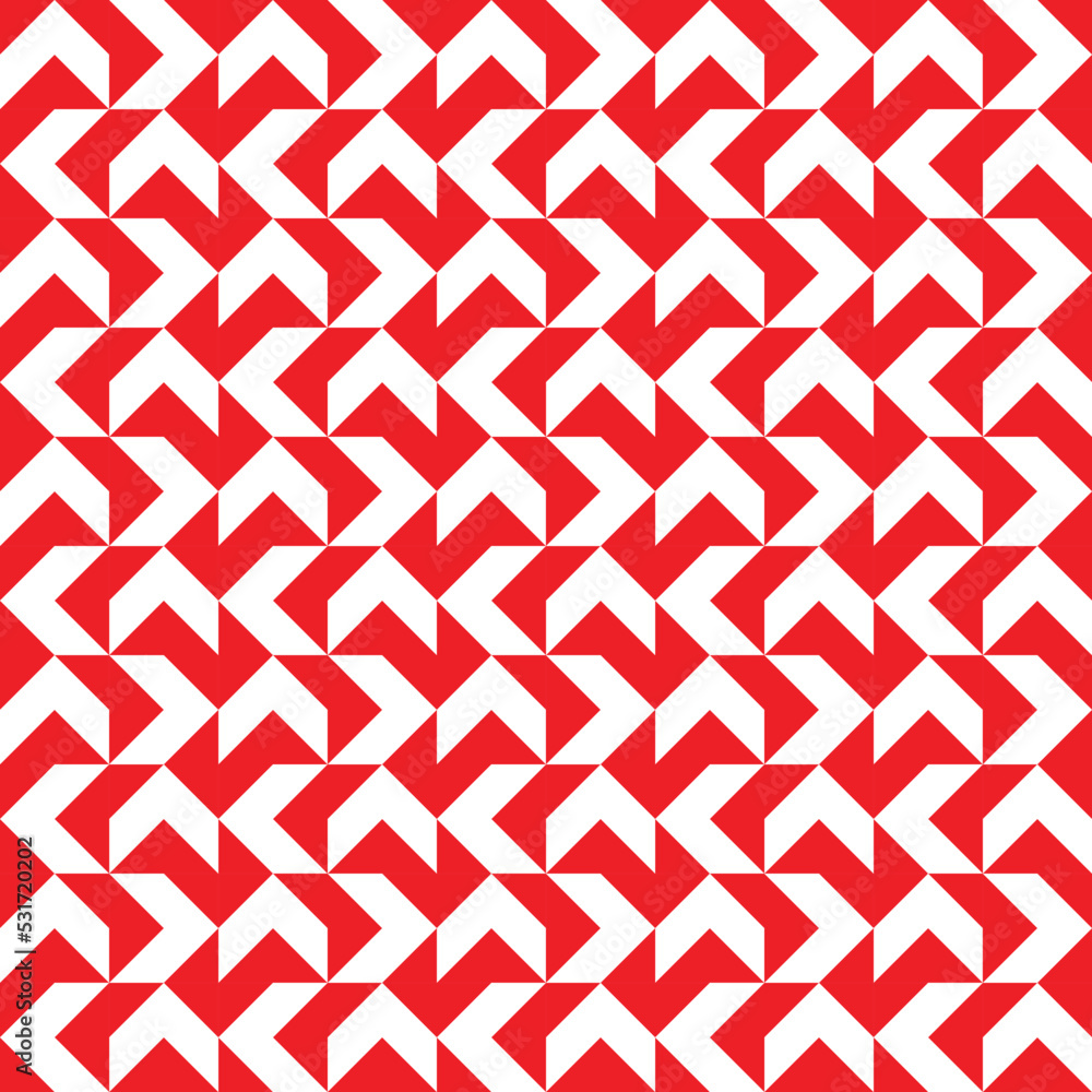 White arrow pattern on red background. Colorful modern backdrop design. Up and down, left and right direction pattern on red background. White arrow pattern on red background. Colorful modern backdrop design. Up and down, left and right direction pattern on red background.