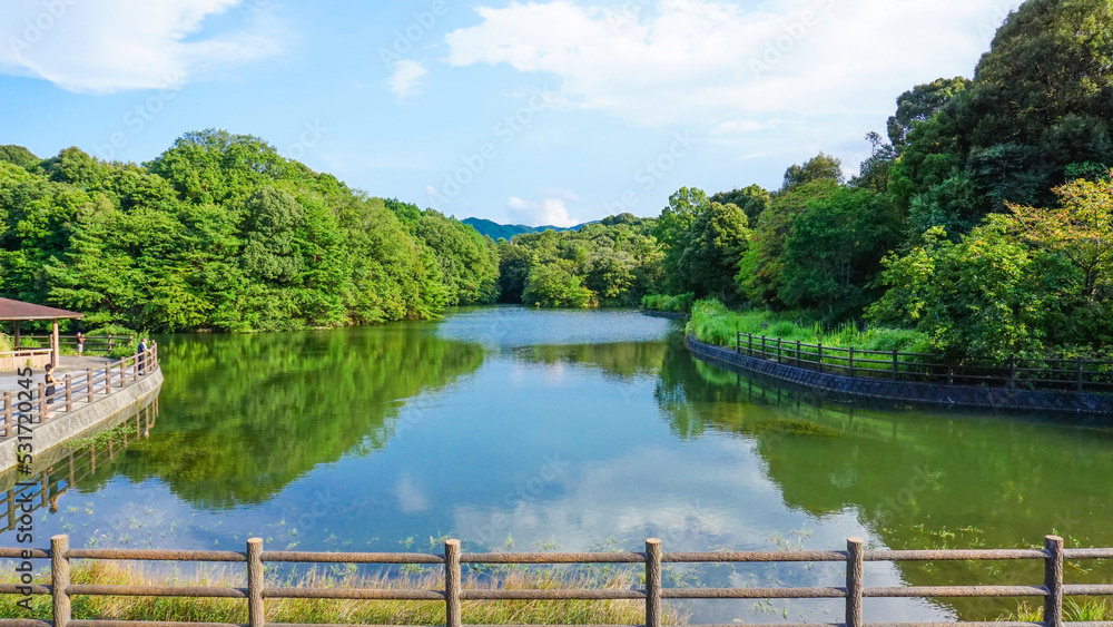 Fototapeta premium 建徳寺古墳公園、福岡県田川郡