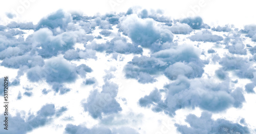 Image of blue and grey fluffy clouds