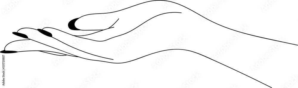 Hand Nail Polished Line Cosmetic Hand Nail Polished Line Cosmetic