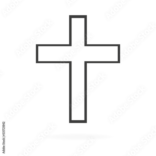 Cross on a white background. Vector illustration