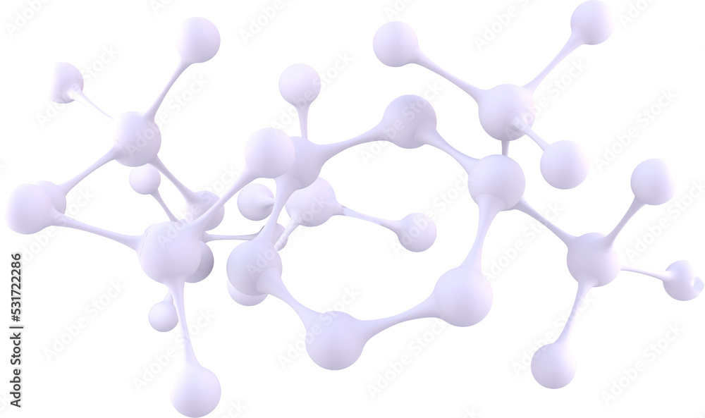 Image of network of light purple molecule chemistry models - obrazy, fototapety, plakaty 