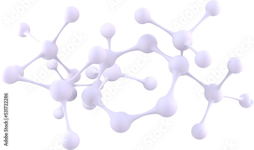 Image of network of light purple molecule chemistry models