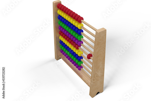 Image of wooden abacus with colourful beads