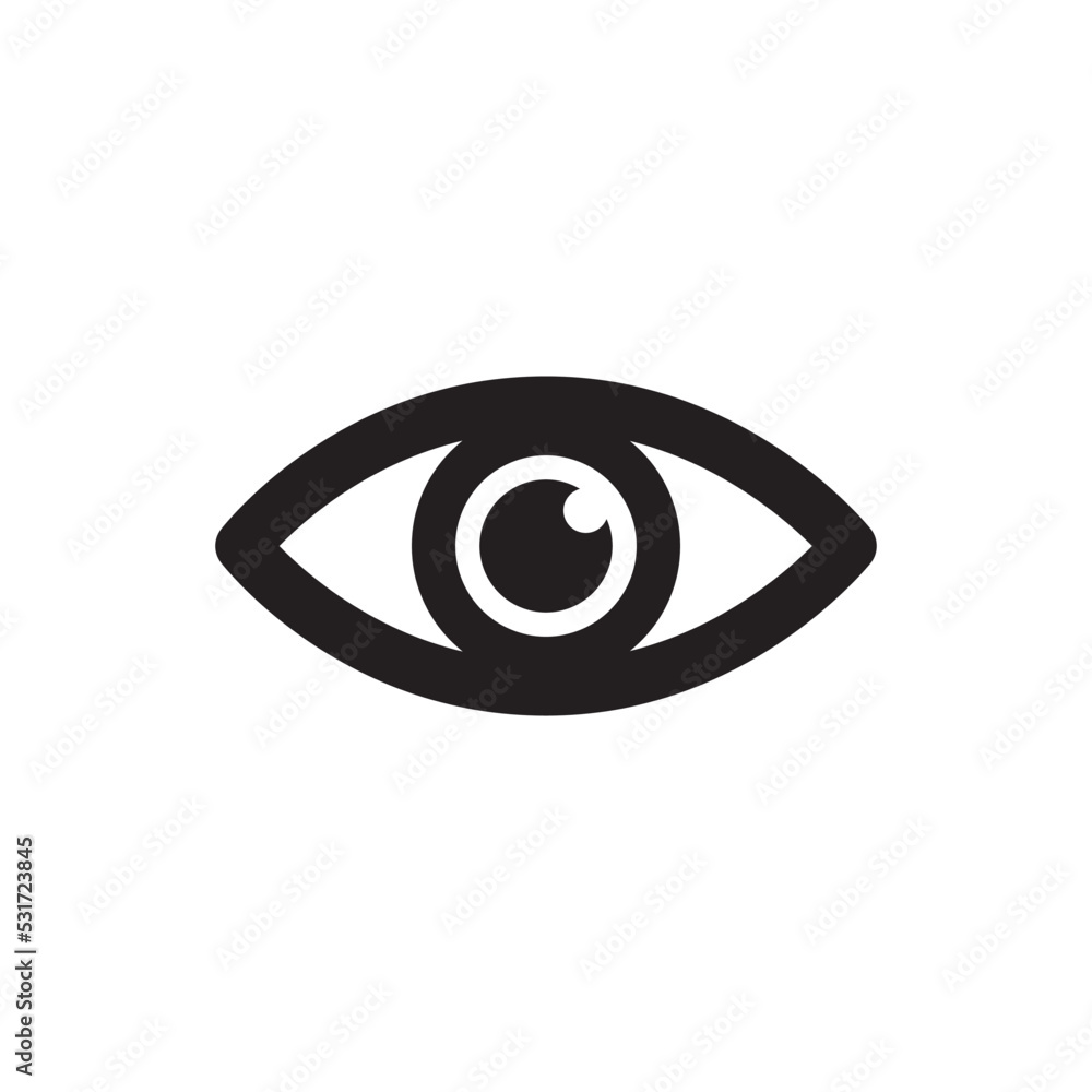 Eye Icon Vector in Trendy Flat Design Eye Icon Vector in Trendy Flat Design