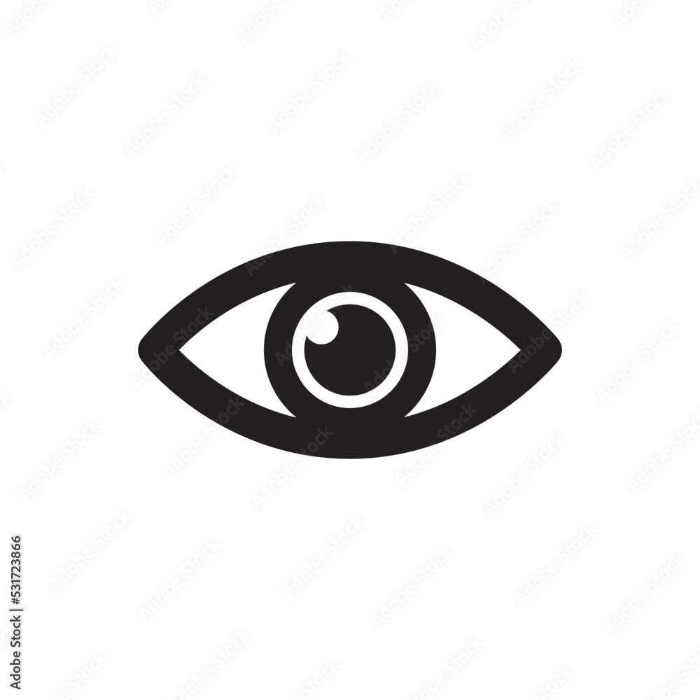 Eye Icon Vector in Trendy Flat Design Eye Icon Vector in Trendy Flat Design