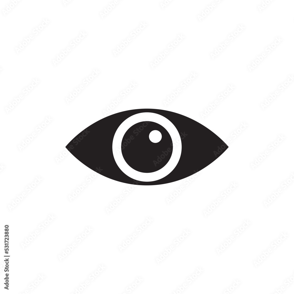 Eye Icon Vector in Trendy Flat Design Eye Icon Vector in Trendy Flat Design