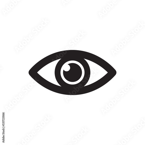 Eye Icon Vector in Trendy Flat Design