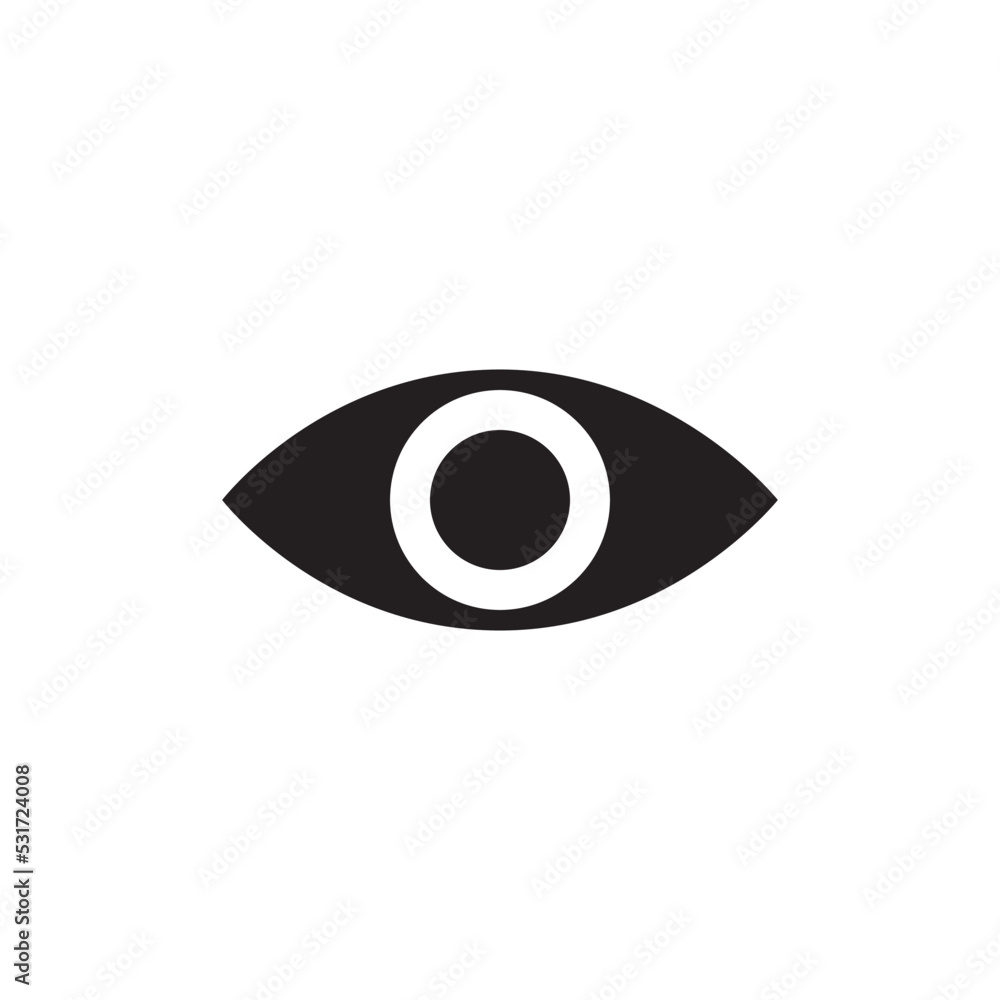 Eye Icon Vector in Trendy Flat Design Eye Icon Vector in Trendy Flat Design