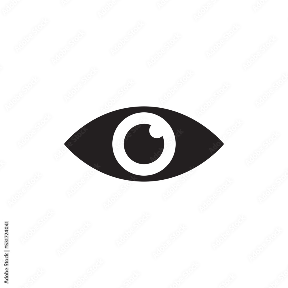 Eye Icon Vector in Trendy Flat Design Eye Icon Vector in Trendy Flat Design
