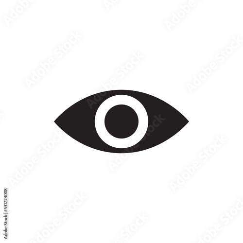 Eye Icon Vector in Trendy Flat Design