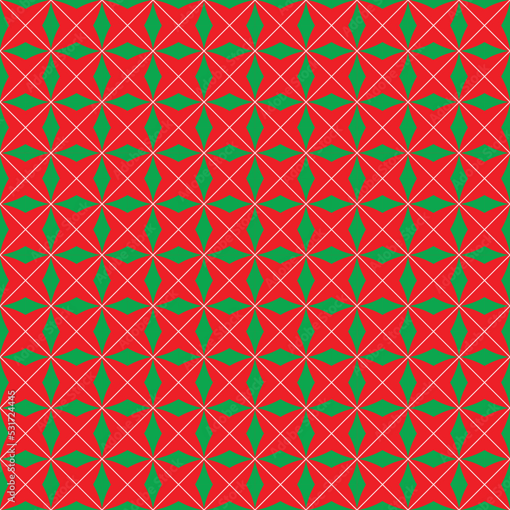 Abstract stardust pattern background. Colorful geometrical pattern. Modern graphic design. Green flower shape on red color background. Abstract stardust pattern background. Colorful geometrical pattern. Modern graphic design. Green flower shape on red color background.