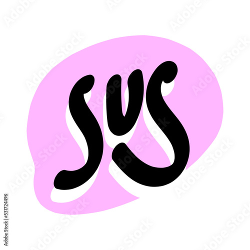 Sus Gen Z Sticker in EPS Vector