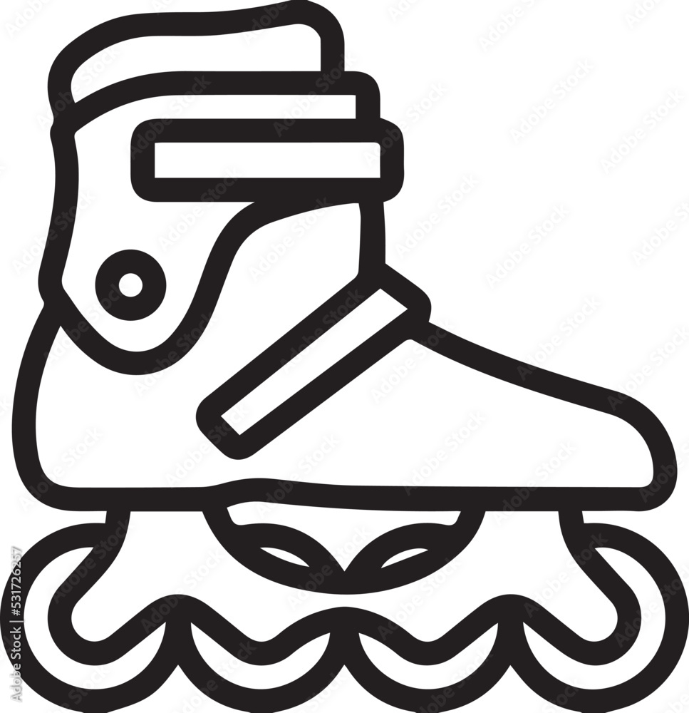 Roller skate icon thin line for web and mobile, modern minimalistic flat design. Roller skate icon thin line for web and mobile, modern minimalistic flat design.