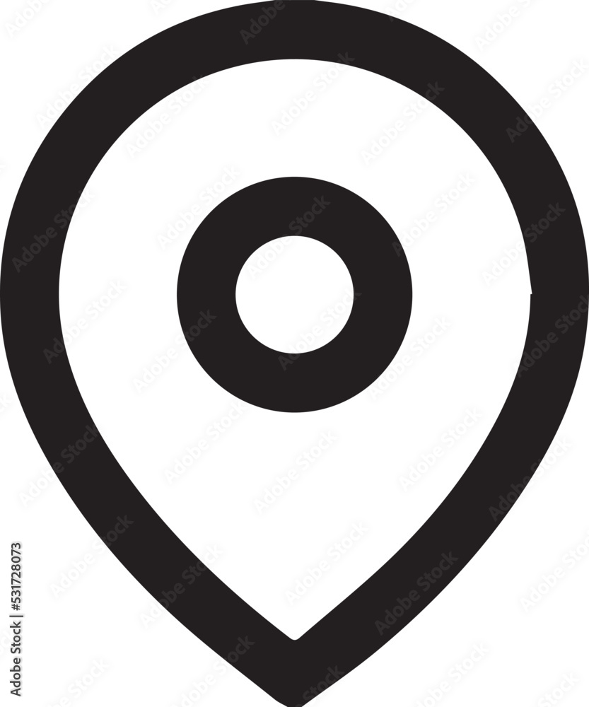 Pin icon vector. Location sign Isolated on white background. Navigation map, gps, direction, place, compass, contact, search concept. Pin icon vector. Location sign Isolated on white background. Navigation map, gps, direction, place, compass, contact, search concept.