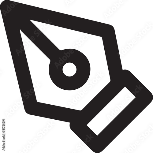 fountain pen nip vector illustration - symbol of graphic design