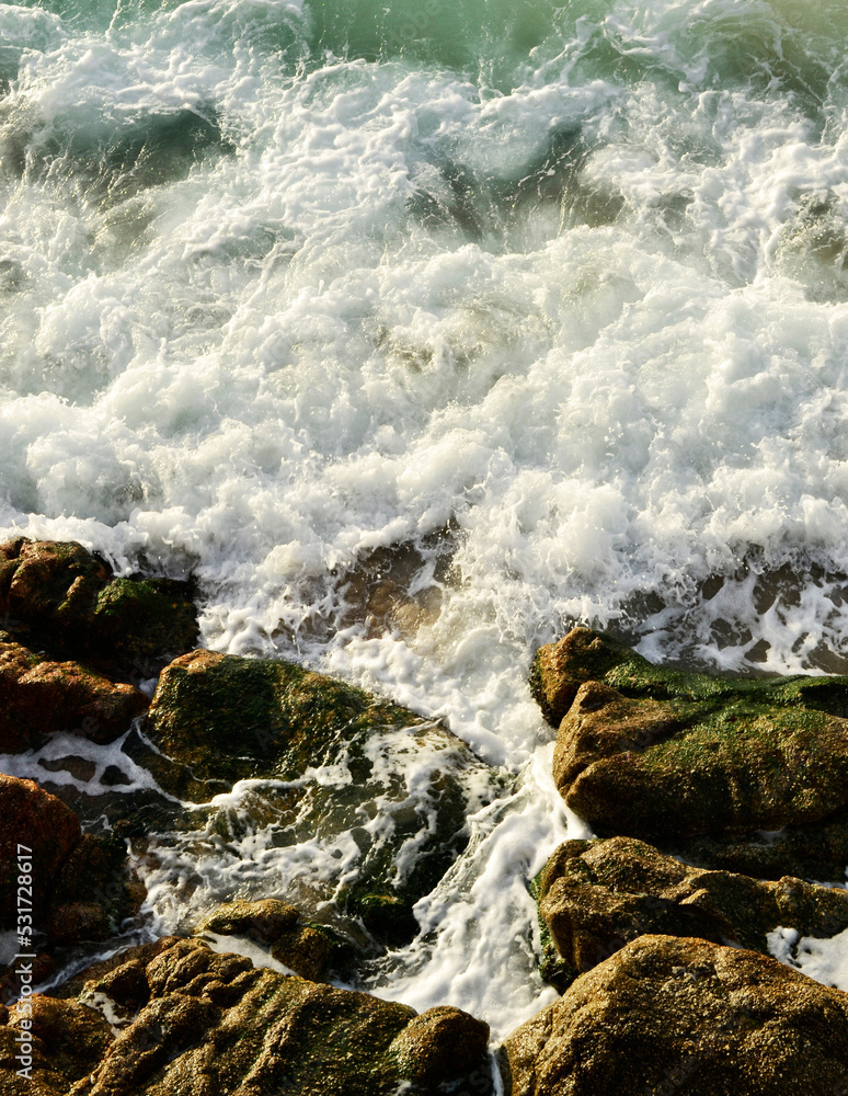 waves and rocks
