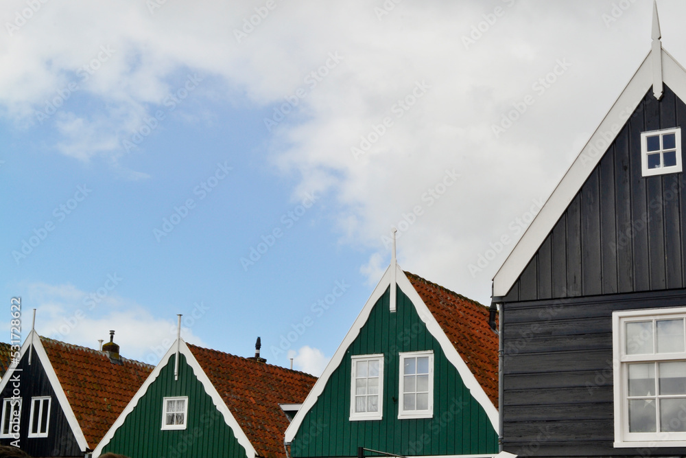 red brick house with sky