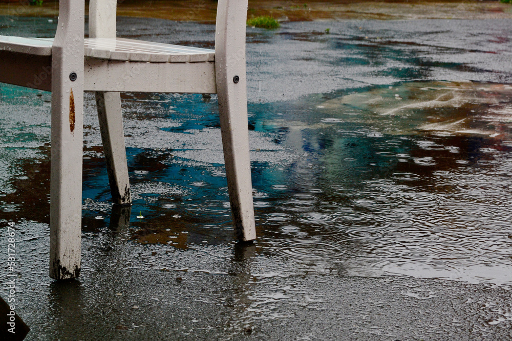 water flowing into the pool