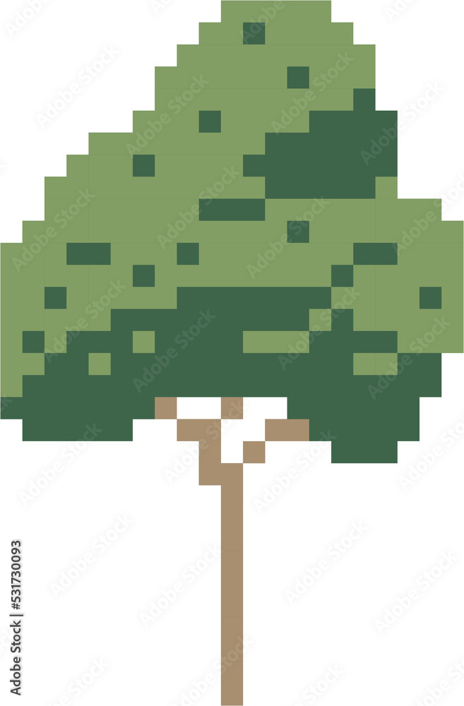 Obraz premium simplicity tree freehand pixel flat design