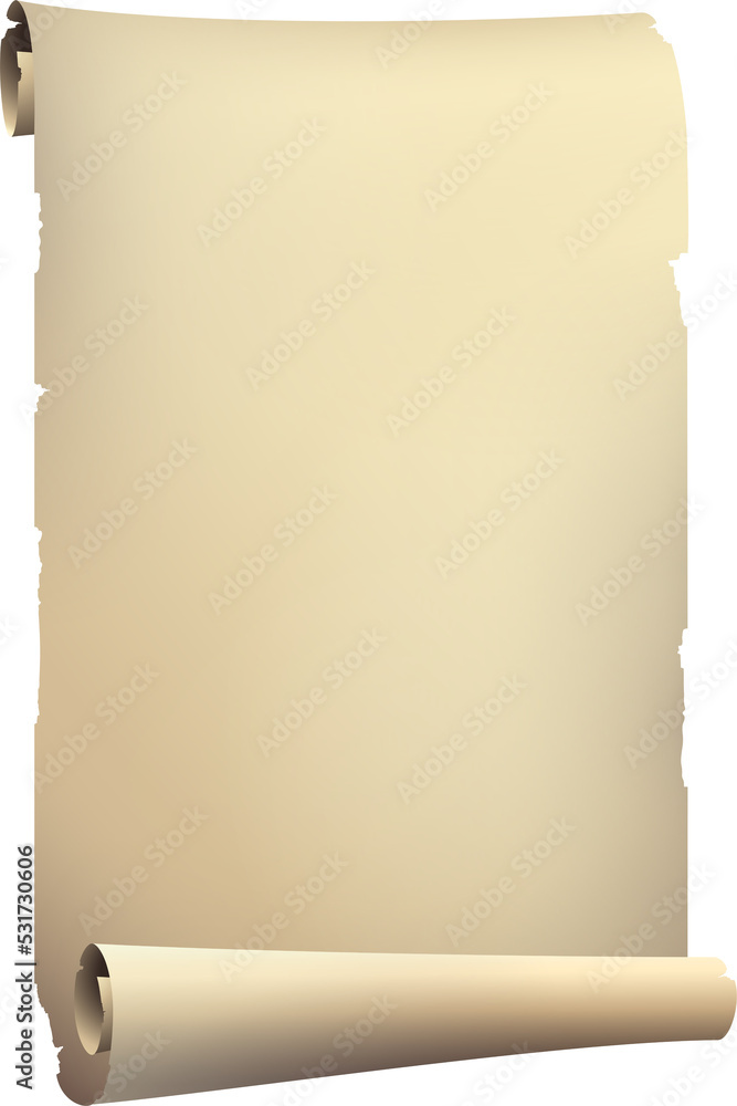 Obraz premium Old scroll paper banner.Blank sheet. 