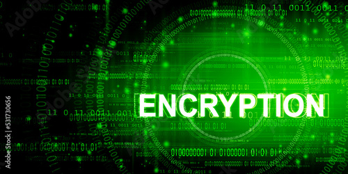 2D illustration Data Encryption background 