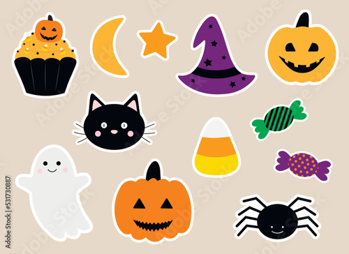 Cute Halloween stickers printable 
