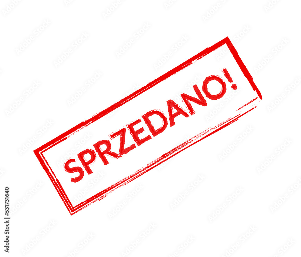 Naklejka premium Sprzedano