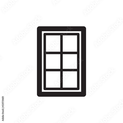 Window Vector Icon in Trendy Flat Design