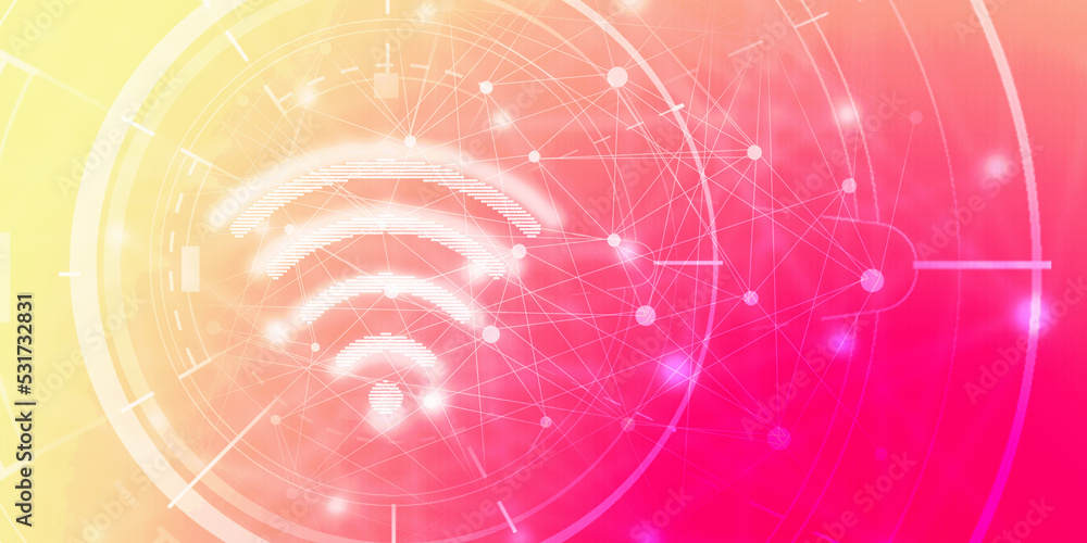 2d illustration WiFi symbol sign 2d illustration WiFi symbol sign