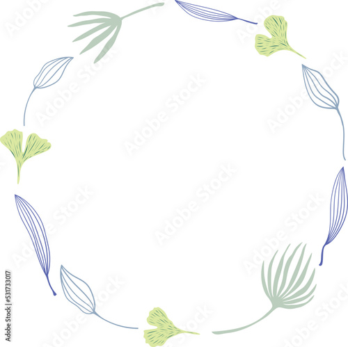 Frame Leaf Flower Text Box