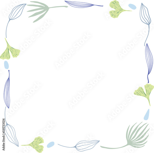 Frame Leaf Flower Text Box