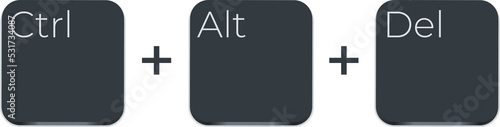 Ctrl, alt and del ,Three buttons for fix computer hanging problem