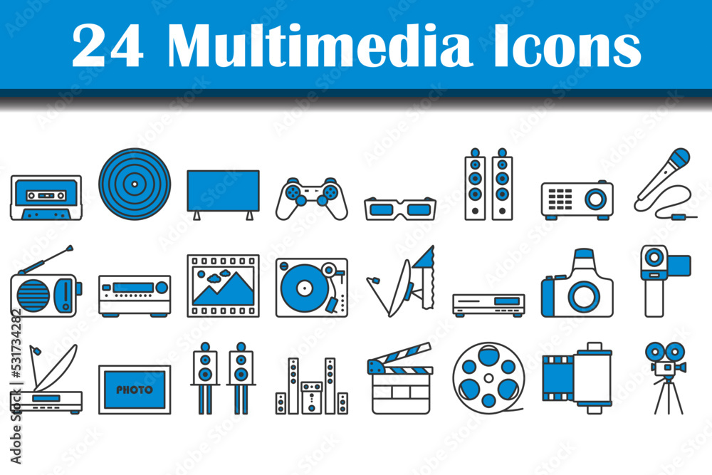 Multimedia Icon Set Multimedia Icon Set