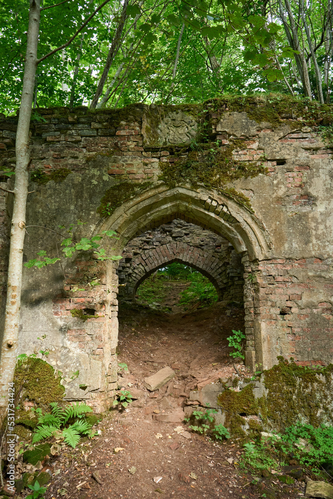 Remnants of the Breadalbane Mausoleum near Finlarig Castle, Killin, Loch Tay