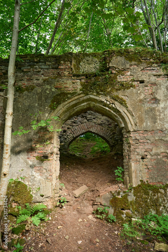 Fototapeta Naklejka Na Ścianę i Meble -  Remnants of the Breadalbane Mausoleum near Finlarig Castle, Killin, Loch Tay