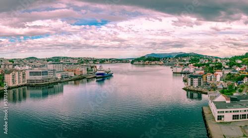 Bilde på lerret Panorama of Kristiansund, Norway