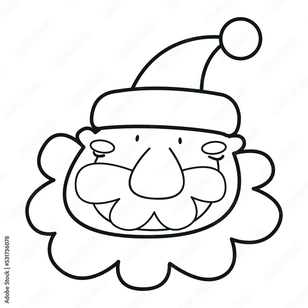 Cute head of Santa Claus, Christmas clipart Cute head of Santa Claus, Christmas clipart