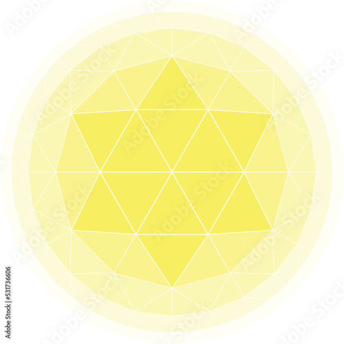Magen David. Star of David with triangle pattern.