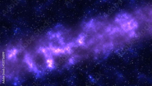 Outer space background with shining stars and realistic nebula. Infinite universe  magic color galaxy. Colorful starfield