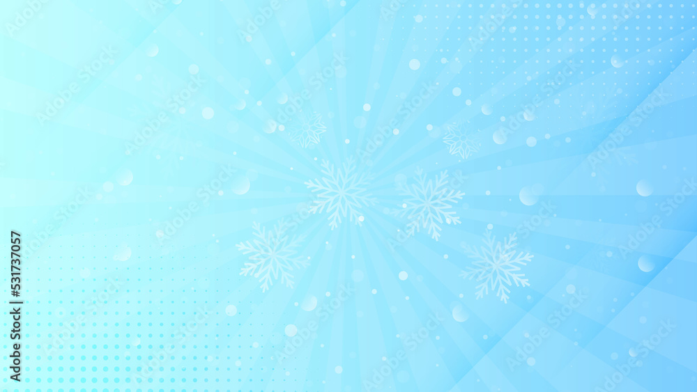 light sky blue  abstract new year 2023 web banner Christmas background with stars flares and has space to wright 