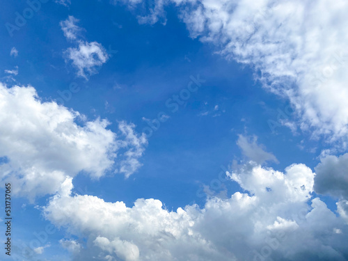 closeup cloudy with blue sky background. © S.CHAIYAWAT
