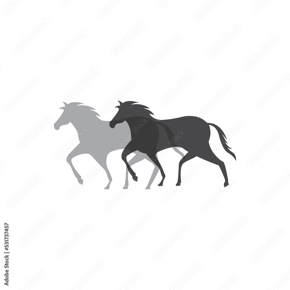 a herd of horses vector design illustration a herd of horses vector design illustration