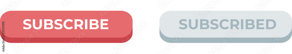 Subscribe Button, Subscribed with Red Bell on Dark Grey Background Subscribe Button, Subscribed with Red Bell on Dark Grey Background